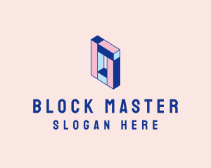 Pastel Rectangle Block logo design