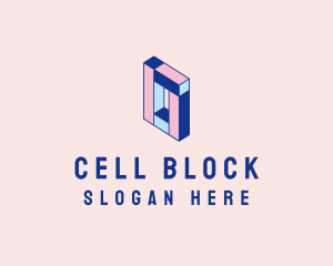 Pastel Rectangle Block logo design