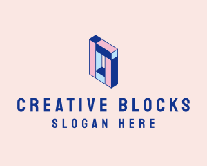 Pastel Rectangle Block logo design