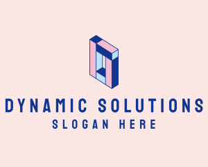 Pastel Rectangle Block logo design