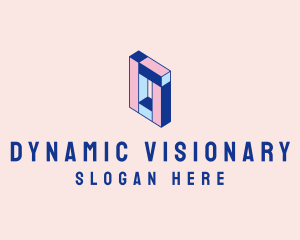 Pastel Rectangle Block logo design