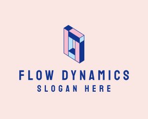 Pastel Rectangle Block logo design