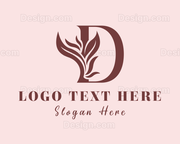 Eco Wellness Letter D Logo