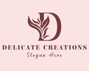 Eco Wellness Letter D logo design