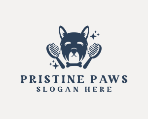 Pet Dog Grooming logo