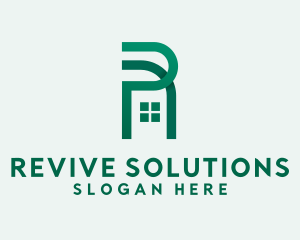 Realtor House Letter R logo design