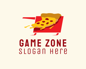 Fast Food Pizza Cart  Logo