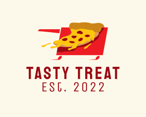 Fast Food Pizza Cart  logo design