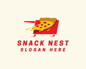 Fast Food Pizza Cart  logo design