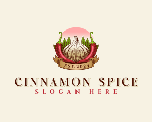 Garlic Chili Spice logo design