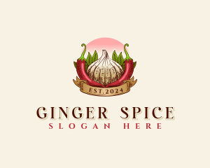 Garlic Chili Spice logo design