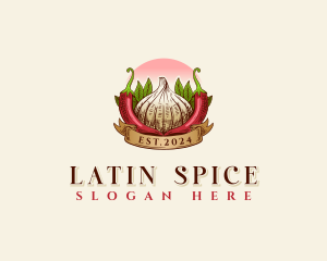 Garlic Chili Spice logo design