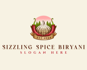 Garlic Chili Spice logo design