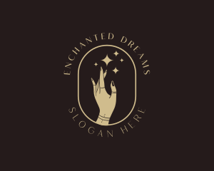 Mystical Hand Sparkle logo design