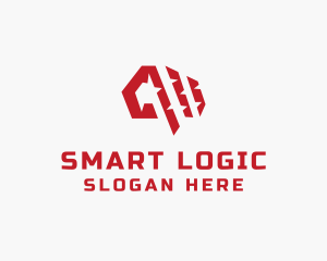 Spiky Brain Smart logo design