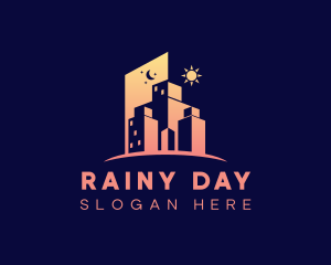 Day Night City Building logo design
