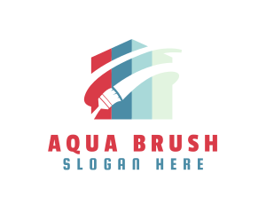 Home Renovation Paint Brush logo design