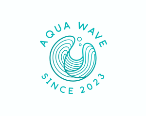 Water Liquid Surfing logo design