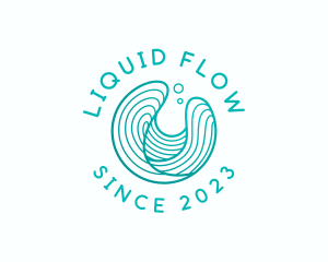 Water Liquid Surfing logo design