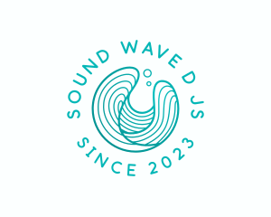 Water Liquid Surfing logo design