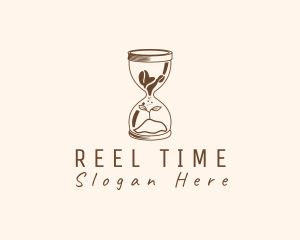 Planting Hourglass Coffee logo design