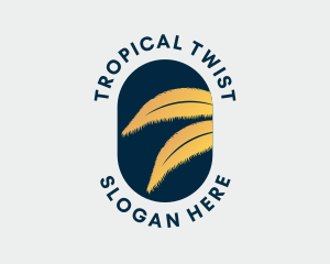 Tropical Nature Leaf  logo design