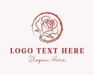 Gradient Rose Flower logo