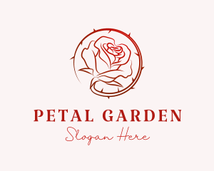 Gradient Rose Flower logo design