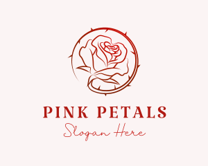 Gradient Rose Flower logo design