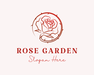 Gradient Rose Flower logo design