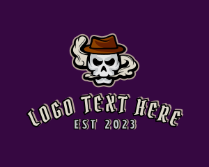Vape - Cowboy Skull Vaping logo design