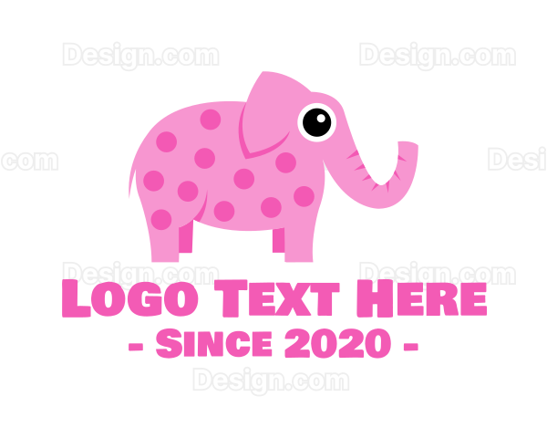 Pink Elephant Toy Logo