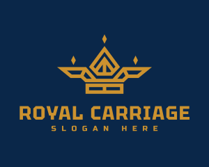 Geometric Royal Crown logo design