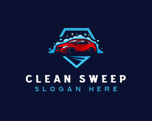 Bubbles Cleaning Automobile logo design