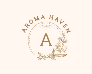 Flower Wreath Frame logo design