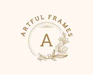 Flower Wreath Frame logo design