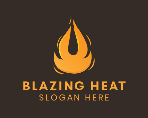 Blazing Fuel Fire  logo design