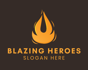 Blazing Fuel Fire  logo design