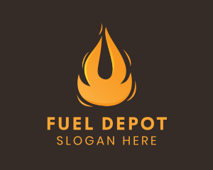 Blazing Fuel Fire  logo design