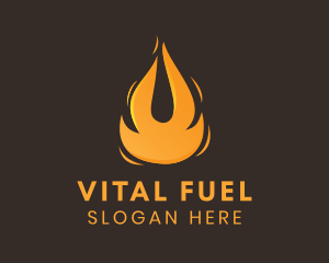 Blazing Fuel Fire  logo design