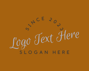 Retro Tilted Business Logo