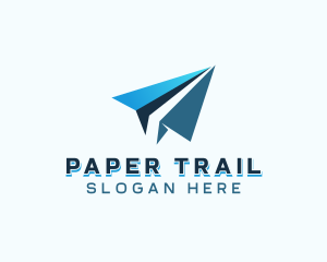 Travel Paper Plane logo design