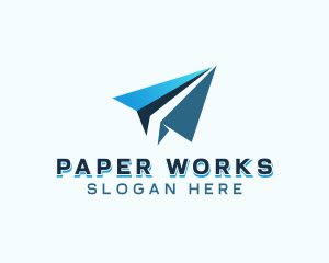 Travel Paper Plane logo design