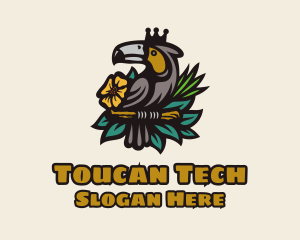 Tropical Crown Toucan logo design