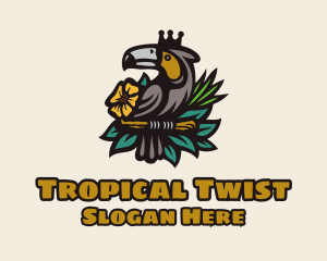 Tropical Crown Toucan logo design