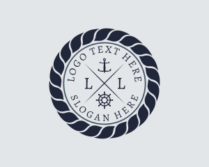 Marine Navy Sailing Rope Logo