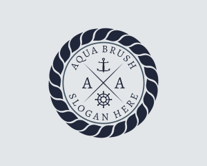 Marine Navy Sailing Rope logo design