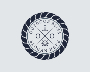 Marine Navy Sailing Rope logo design