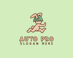 Running Easter Rabbit  logo