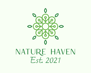 Nature Spring Pattern logo design